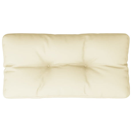Vidaxl palletkussen 80x40x12 cm stof crèmekleurig