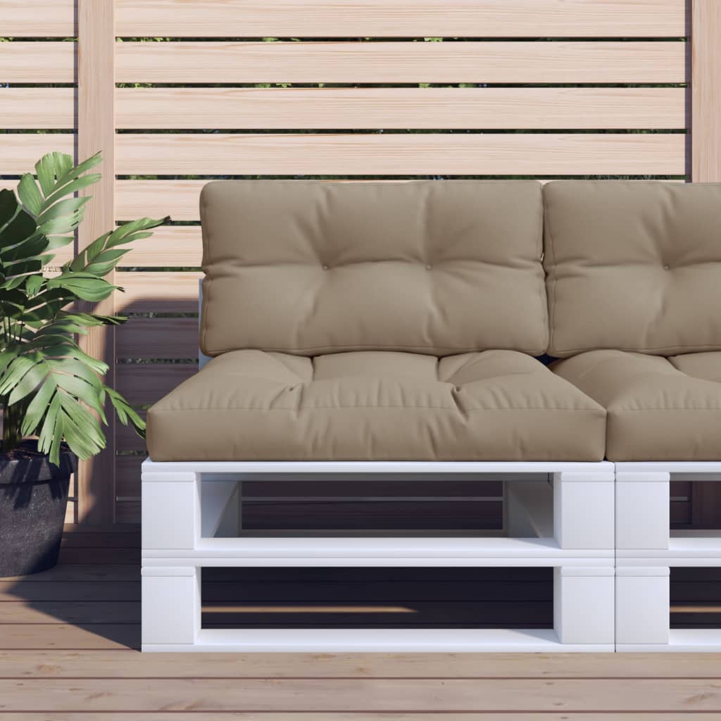 Vidaxl palletkussen 80x40x12 cm stof taupe