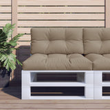 Vidaxl palletkussen 80x40x12 cm stof taupe
