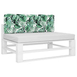 Vidaxl palletkussen 120x40x12 cm stof bladpatroon