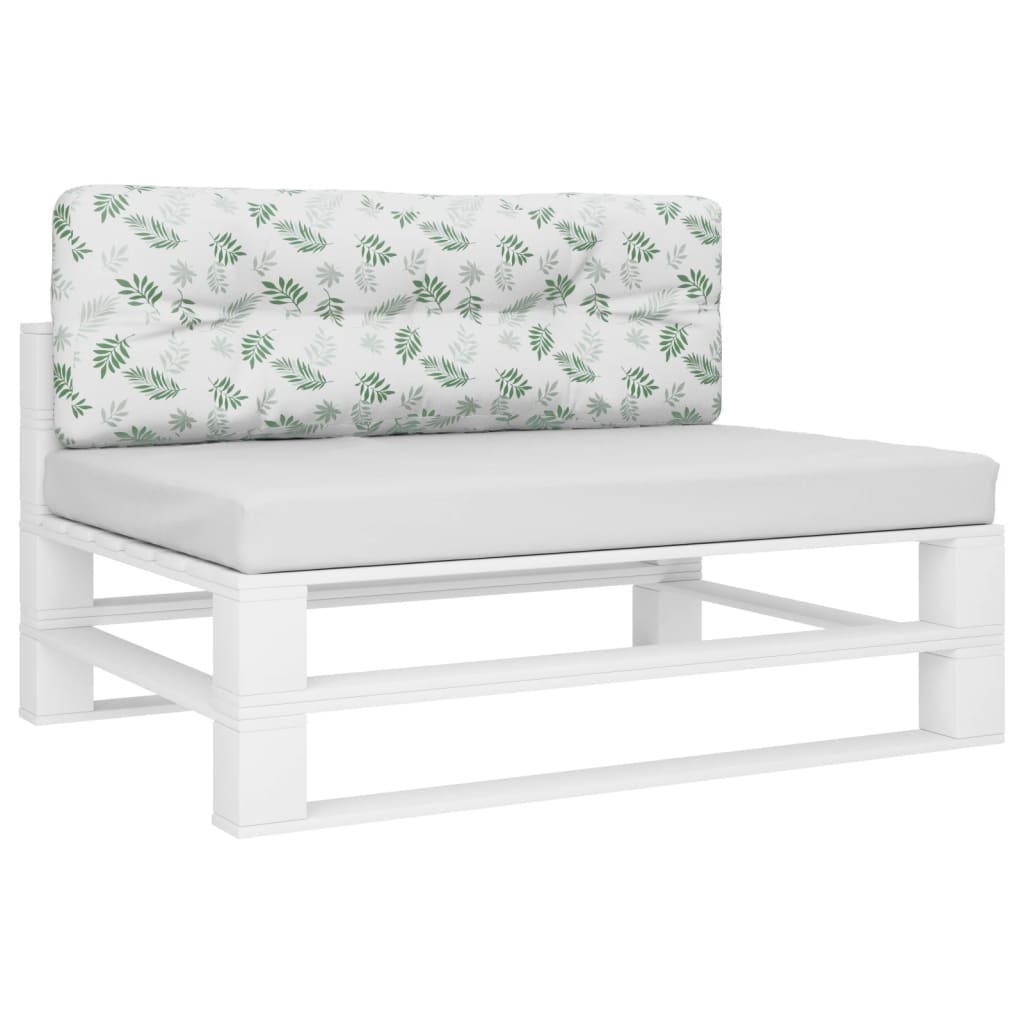 Vidaxl palletkussen 120x40x12 cm stof bladpatroon