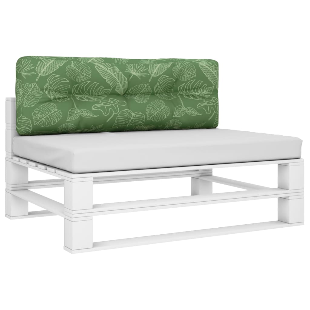 Vidaxl Pallet cushion 120x40x12 cm Fabric leaf pattern