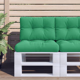 Vidaxl pallet cuscini 2 st tessuto verde