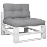 Vidaxl palletkussens 2 st stof grijs