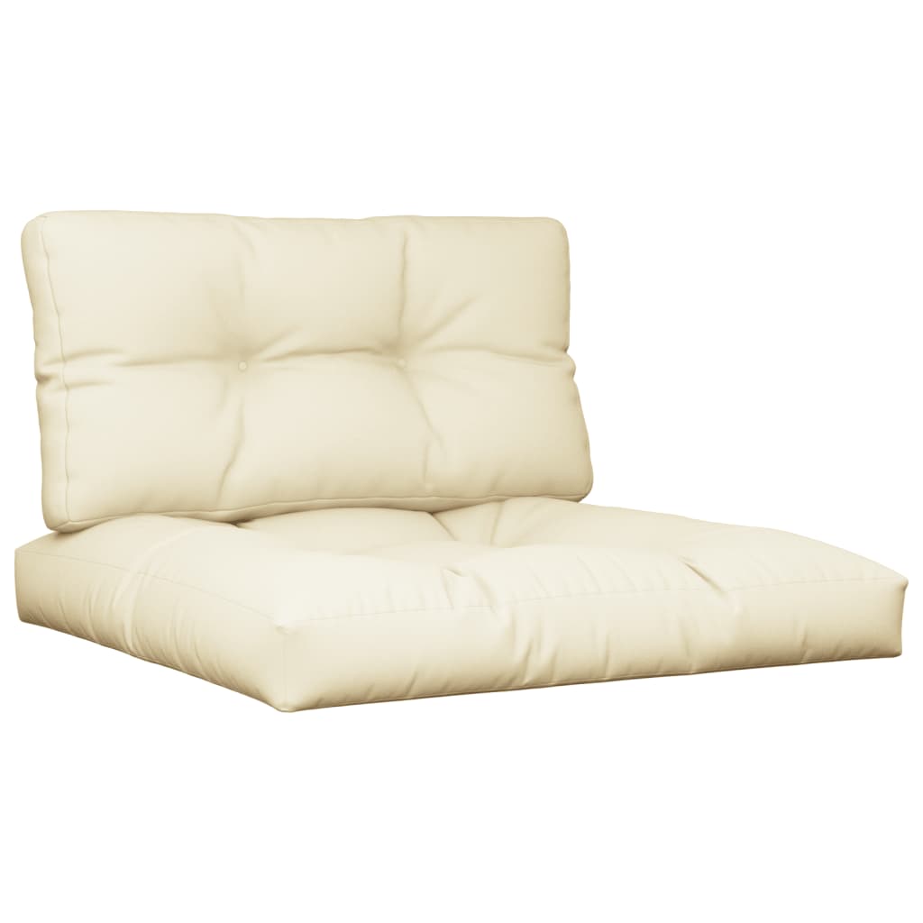 Vidaxl Pallet cushions 2 st fabric crème -colored