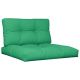 Coussins de palette vidaxl 2 st tissu vert