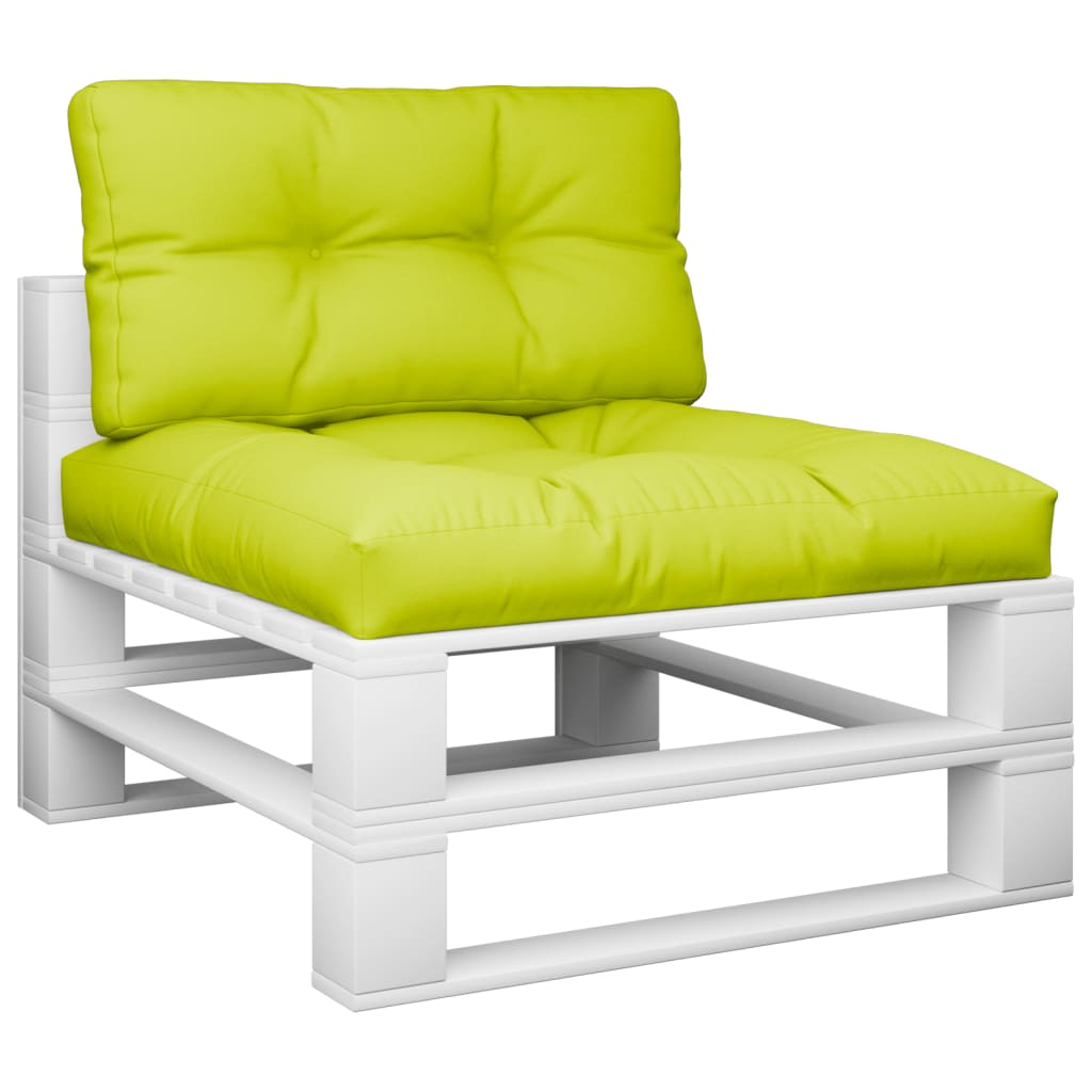 Vidaxl Pallet Cushions 2 St tessuto verde brillante