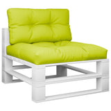 Vidaxl Pallet Cushions 2 St tessuto verde brillante