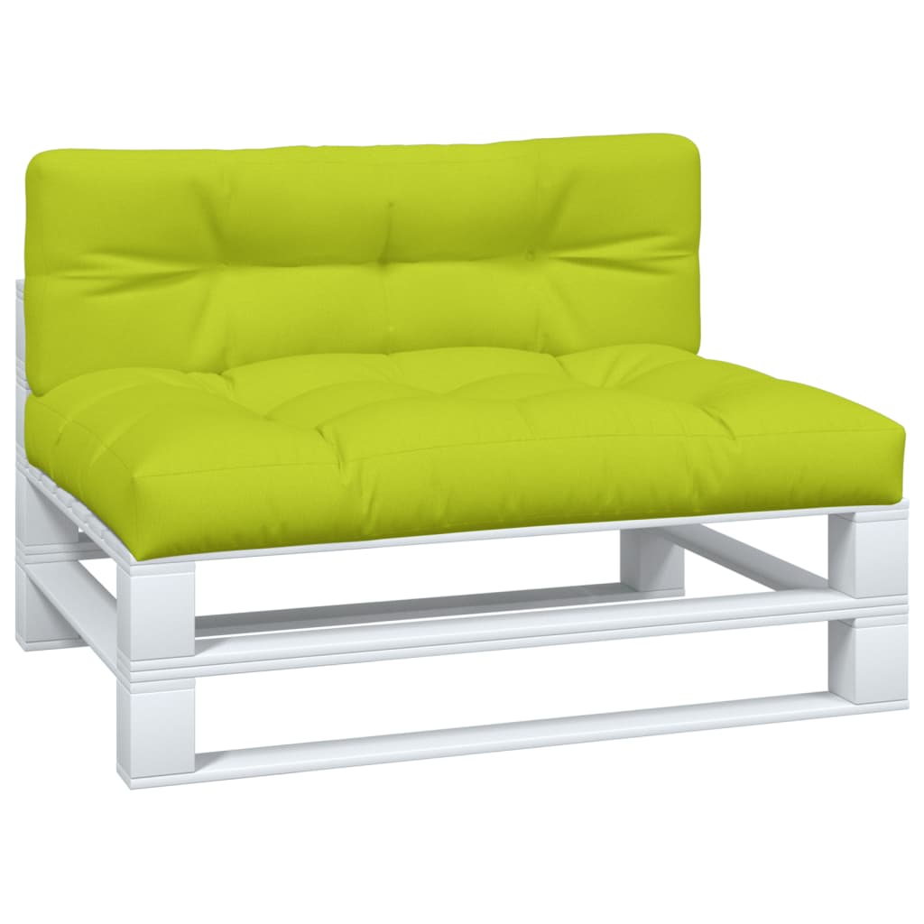 Vidaxl Pallet Cushions 2 St tessuto verde brillante