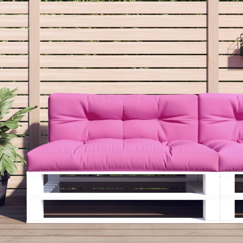 Vidaxl Pallet Cushions 2 St tessuto rosa