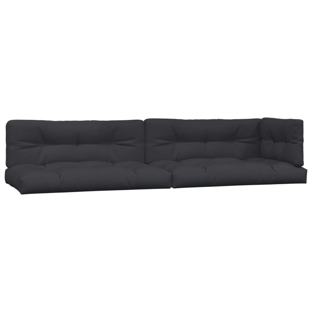 Coussins de palette vidaxl 5 st tissu noir