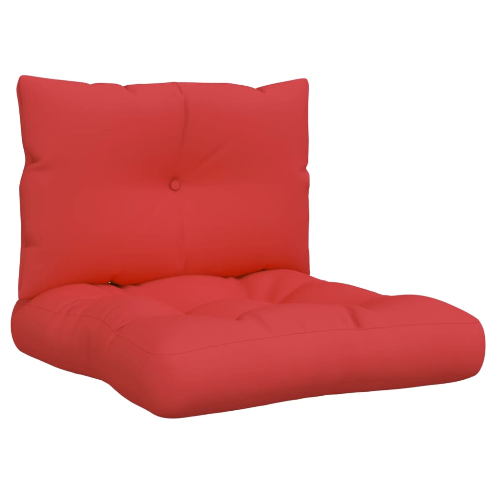 Vidaxl palet poduszki 2 St Fabric Red