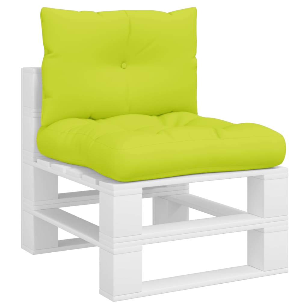 Vidaxl Pallet Cushions 2 St tessuto verde brillante