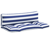 Vidaxl Pallet cushions 2 ST striped Oxford fabric white and blue