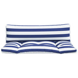 Vidaxl palletkussens 2 st gestreept oxford stof wit en blauw