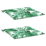 Vidaxl stoelkussens 2 st bladpatroon 40x40x4 cm stof