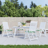 Vidaxl stoelkussens 4 st bladpatroon 40x40x4 cm stof