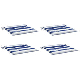 Vidaxl tuinstoelkussens 4 st gestreept 40x40x4 cm stof wit en blauw