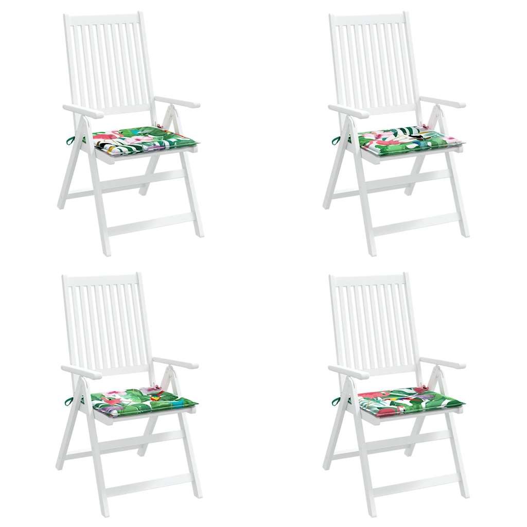 Vidaxl tuinstoelkussens 4 st 40x40x3 cm stof meerkleurig