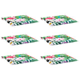 Vidaxl tuinstoelkussens 6 st 40x40x4 cm stof meerkleurig
