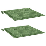 Vidaxl stoelkussens 2 st bladpatroon 40x40x4 cm stof