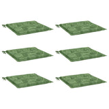 Vidaxl stoelkussens 6 st bladpatroon 40x40x4 cm stof