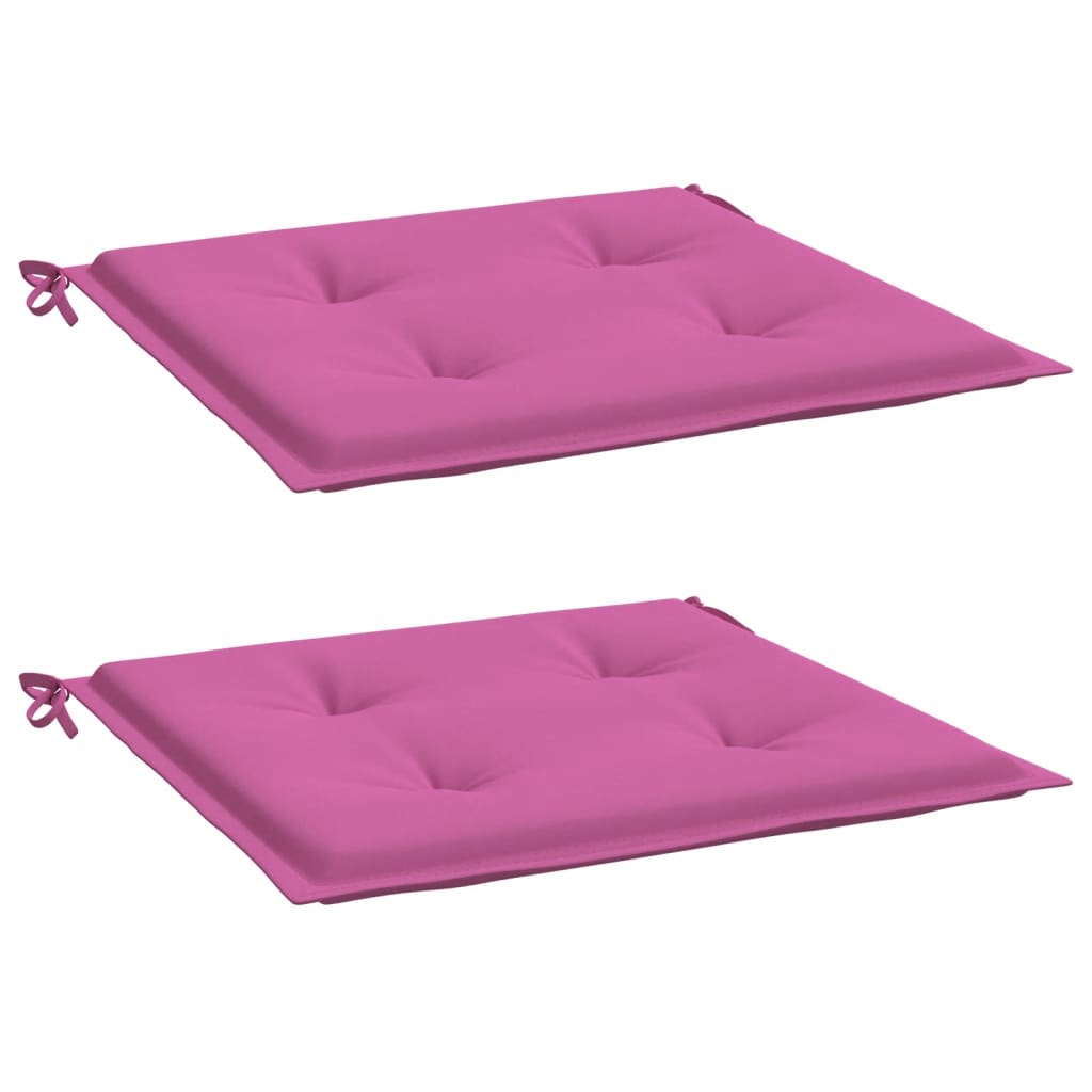 Vidaxl Garden chair cushions 2 st 40x40x3 cm Fabric pink