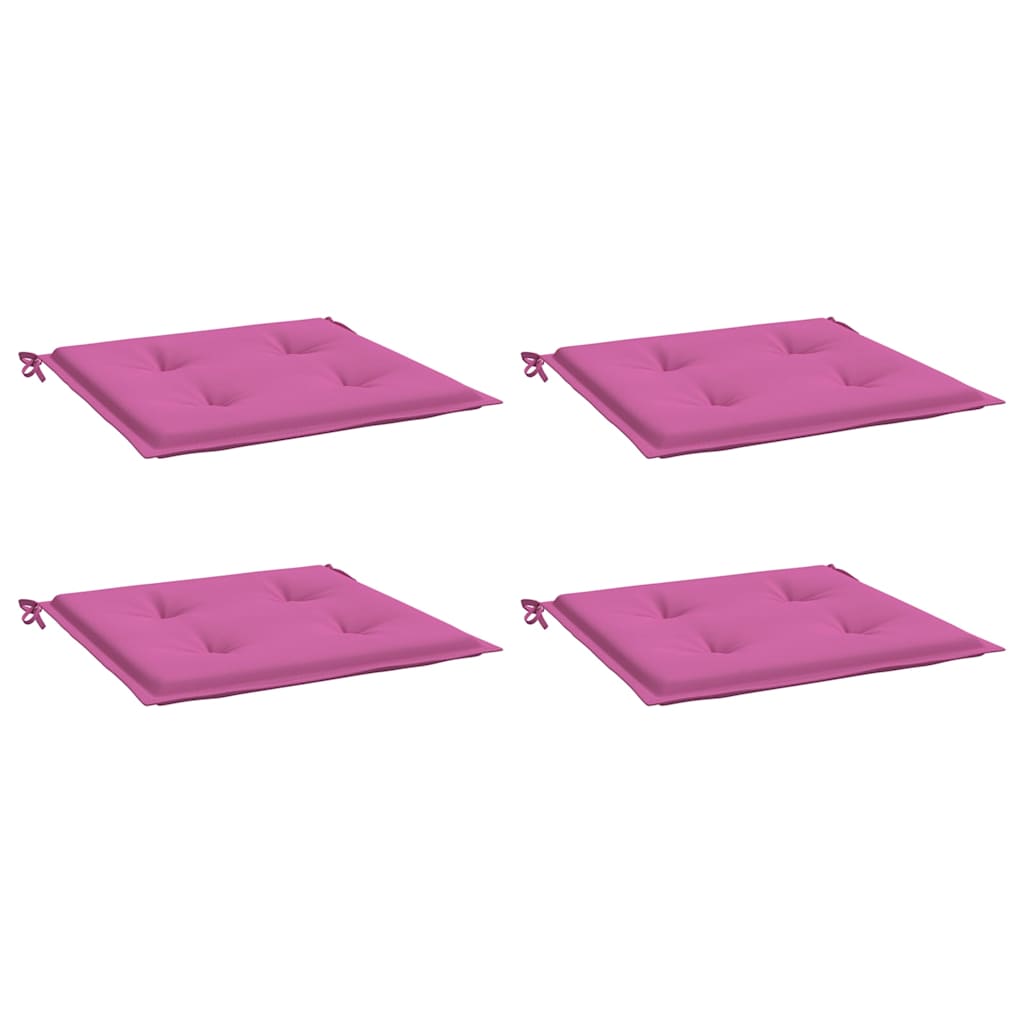 Vidaxl tuinstoelkussens 4 st 40x40x4 cm stof roze
