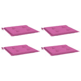 Vidaxl tuinstoelkussens 4 st 40x40x4 cm stof roze