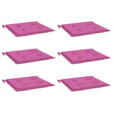Vidaxl tuinstoelkussens 6 st 40x40x4 cm stof roze