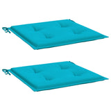 Vidaxl Garden chair cushions 2 st 40x40x3 cm fabric turquoise