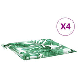 Vidaxl stoelkussens 4 pcs bladpatroon 50 x 50 x 4 cm oxford stof