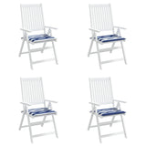 Vidaxl tuinstoelkussens 4 st gestreept 50x50x3 cm stof wit en blauw