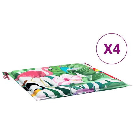 Vidaxl tuinstoelkussens 4 st 50x50x4 cm stof meerkleurig