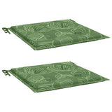 Vidaxl stoelkussens 2 st bladpatroon 50x50x4 cm stof