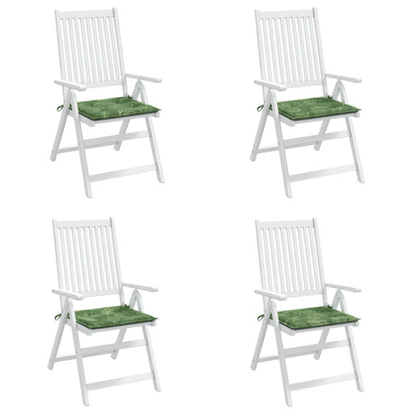 Vidaxl stoelkussens 4 st oxford stof groen en wit 50 x 50 x 3 cm