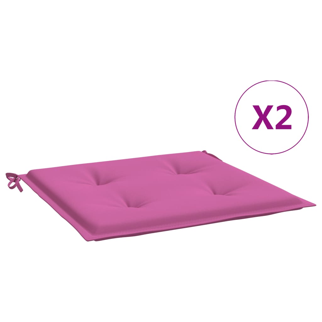 Vidaxl Gartenstuhl Kissen 2 ST 50x50x3 cm Stoff rosa