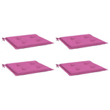 Vidaxl tuinstoelkussens 4 st 50x50x4 cm stof roze