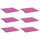 Vidaxl tuinstoelkussens 6 st 50x50x4 cm stof roze