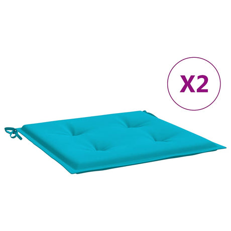Vidaxl tuinstoelkussens 2 st 50x50x4 cm stof turquoise