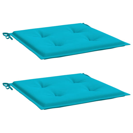 Vidaxl tuinstoelkussens 2 st 50x50x4 cm stof turquoise