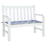 Vidaxl tuinbankkussen gestreept 100x50x4 cm oxford stof wit en blauw