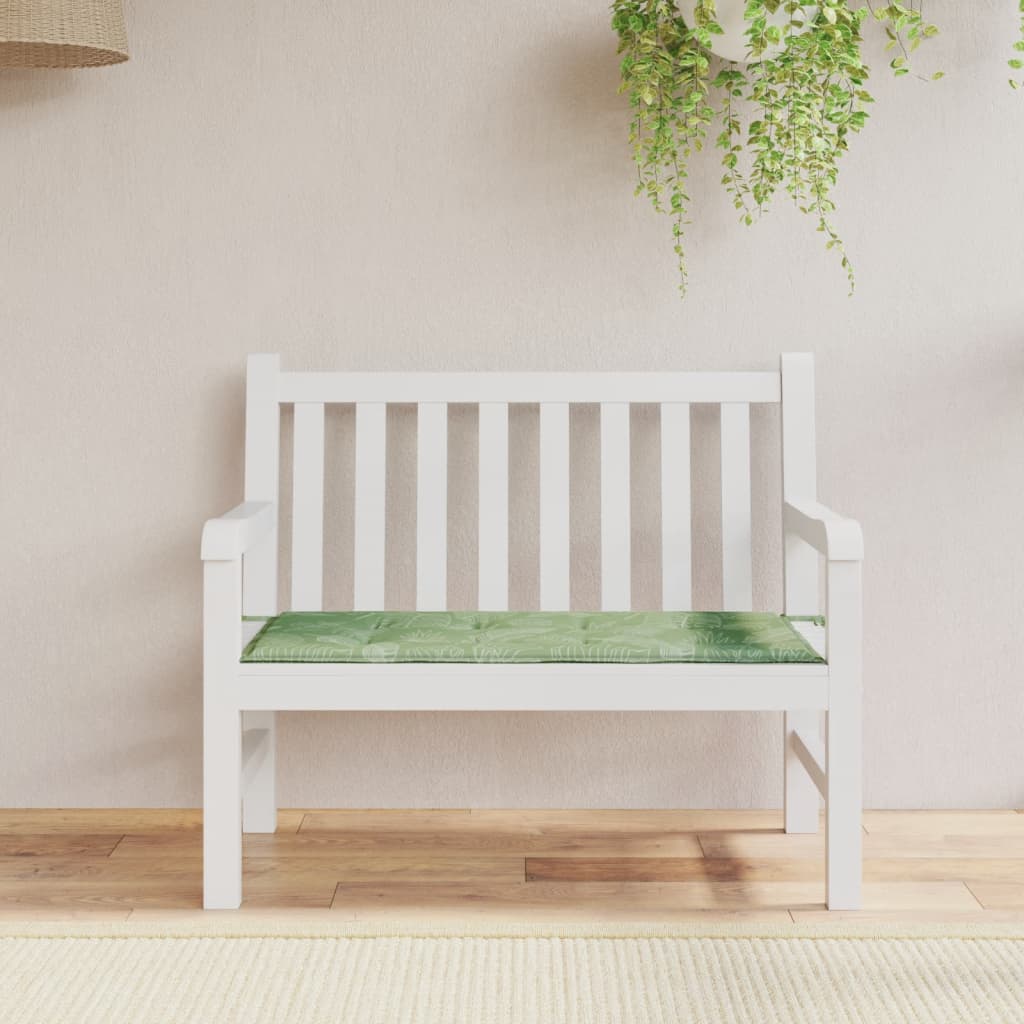 Vidaxl Garden Bench Cushion 100x50x3 cm Oxford stoffbladmønster