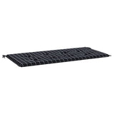 Vidaxl Garden Bench Cushion Checker Mönster 120x50x3 cm Oxford Tyg Black