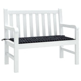 Vidaxl Garden Bench Cushion Checker Mönster 120x50x3 cm Oxford Tyg Black