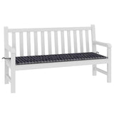 Vidaxl tuinbankkussen ruitpatroon 150x50x4 cm oxford stof zwart