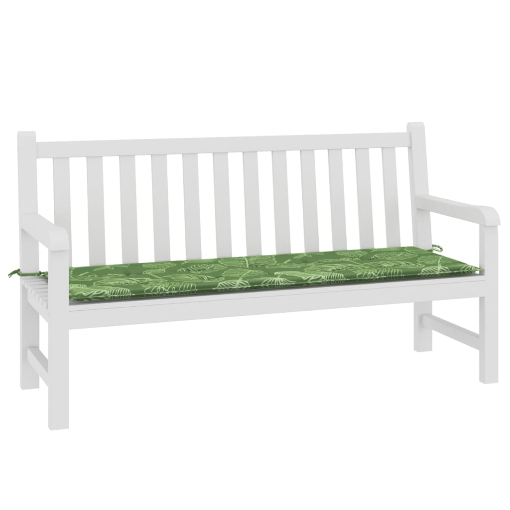 Vidaxl Garden Bench Kissen 150x50x3 cm Oxford Stoffblattmuster