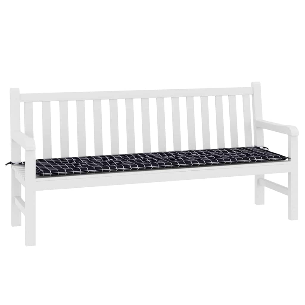 Vidaxl bankkussen geruit zwart ruit 150 x 50 x 3 cm oxford stof