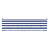 Vidaxl tuinbankkussen gestreept 200x50x3 cm stof wit en blauw
