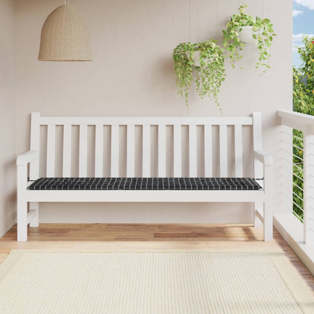 Vidaxl Garden Bench Diamond Wzór 150x50x3 cm Black